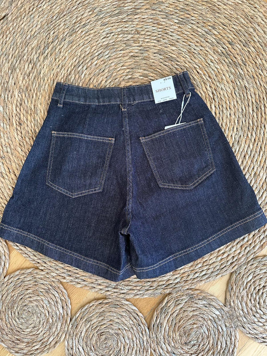 Pantalón corto denim oscuro