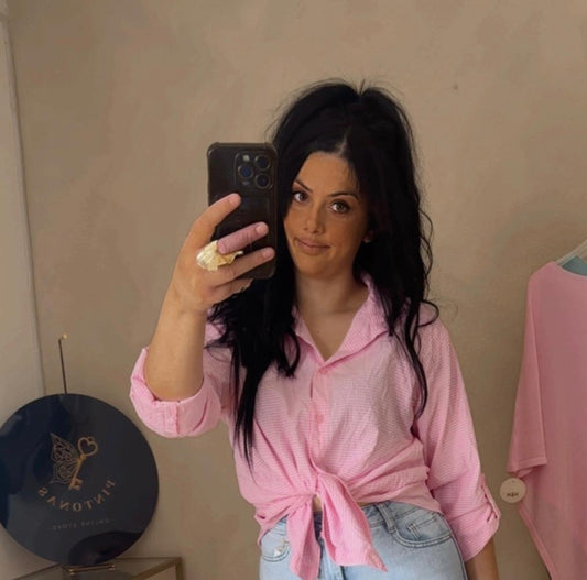 Camisa vichy rosa