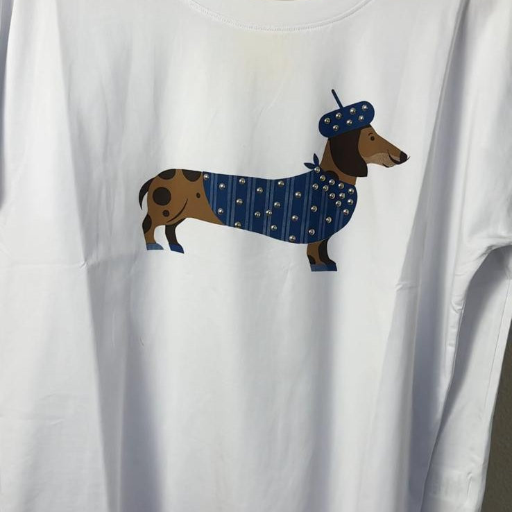 camiseta perro salchicha