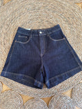 Pantalón corto denim oscuro